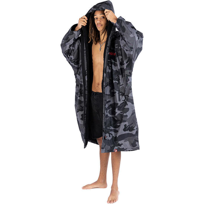 2024 Dryrobe Advance Long Sleeve Change Robe V3 DR104 - Black Camo / Black